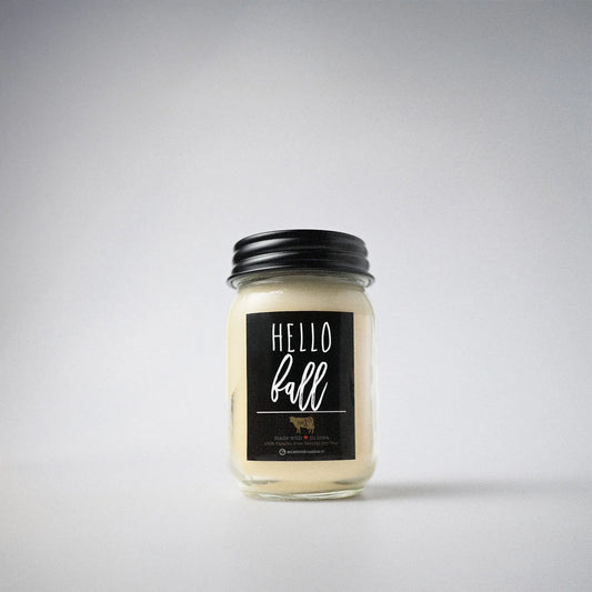 HELLO FALL SOY CANDLE - 13 oz Mason Jar