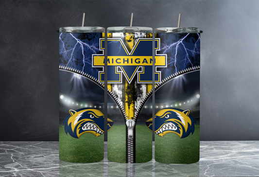 Michigan Wolverines 20 oz Skinny Tumbler