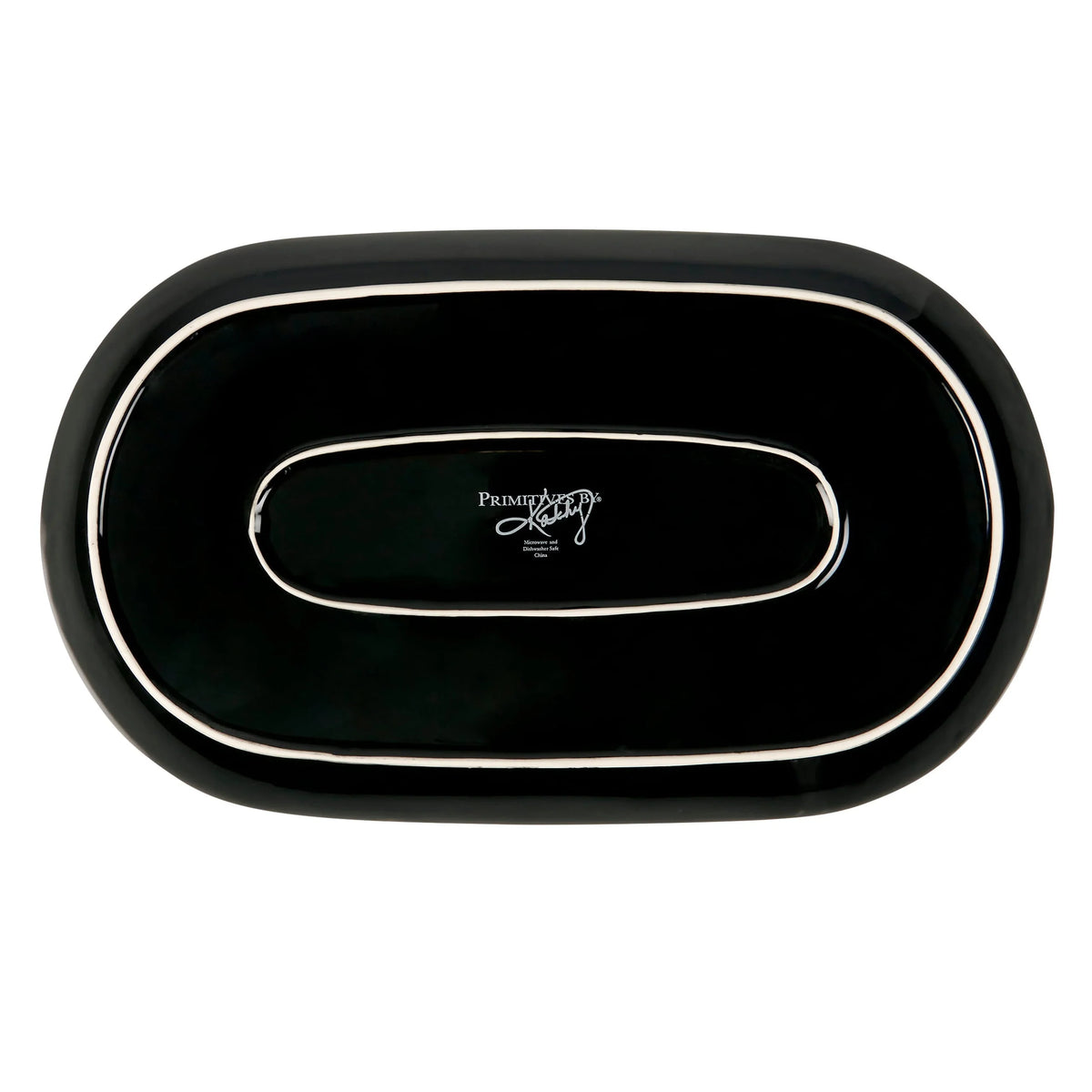 Skeletons Halloween Oval Stoneware Platter – 15.25"