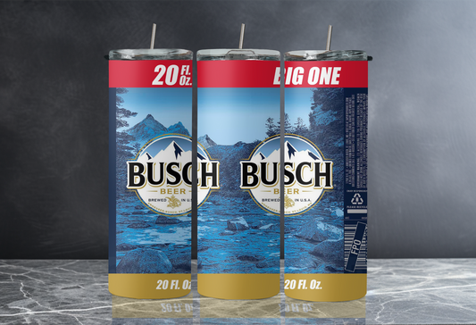 Busch Beer 20 oz Skinny Tumbler