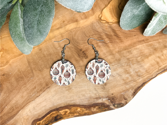 BOHO Christmas Ornament Round Earrings (1)