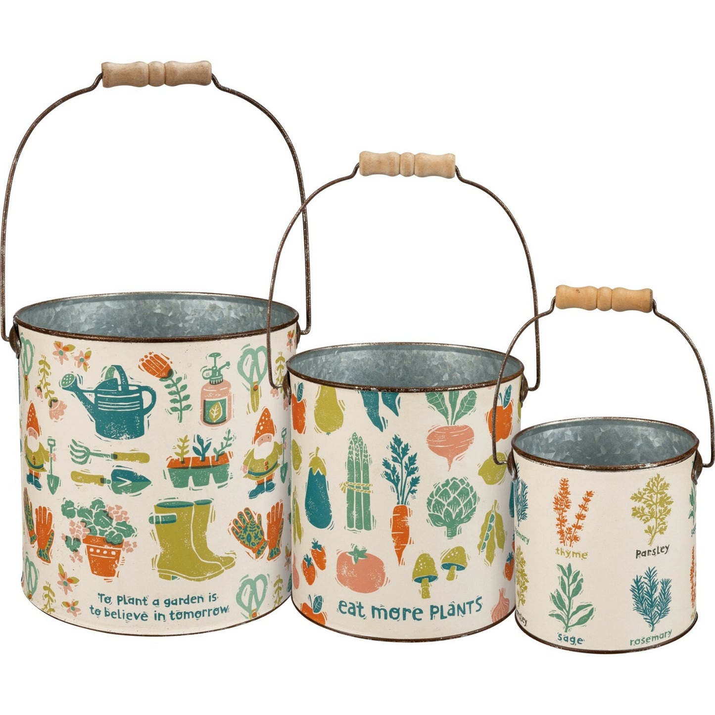 Garden Metal Bucket (Sold Separately)