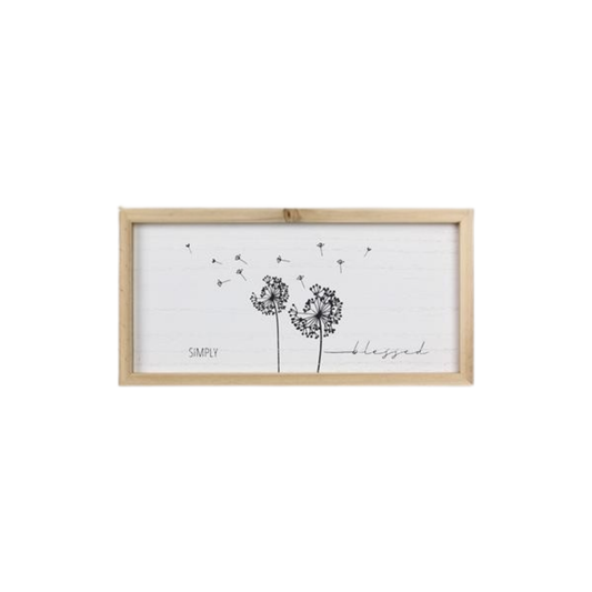 Simply Blessed Framed Box Sign