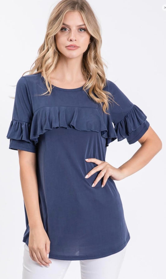GRATEFUL HEART RUFFLE TOP