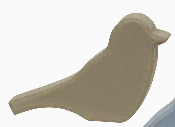 Distressed Wooden Spring Bird Sitter – 3 Assorted Colors