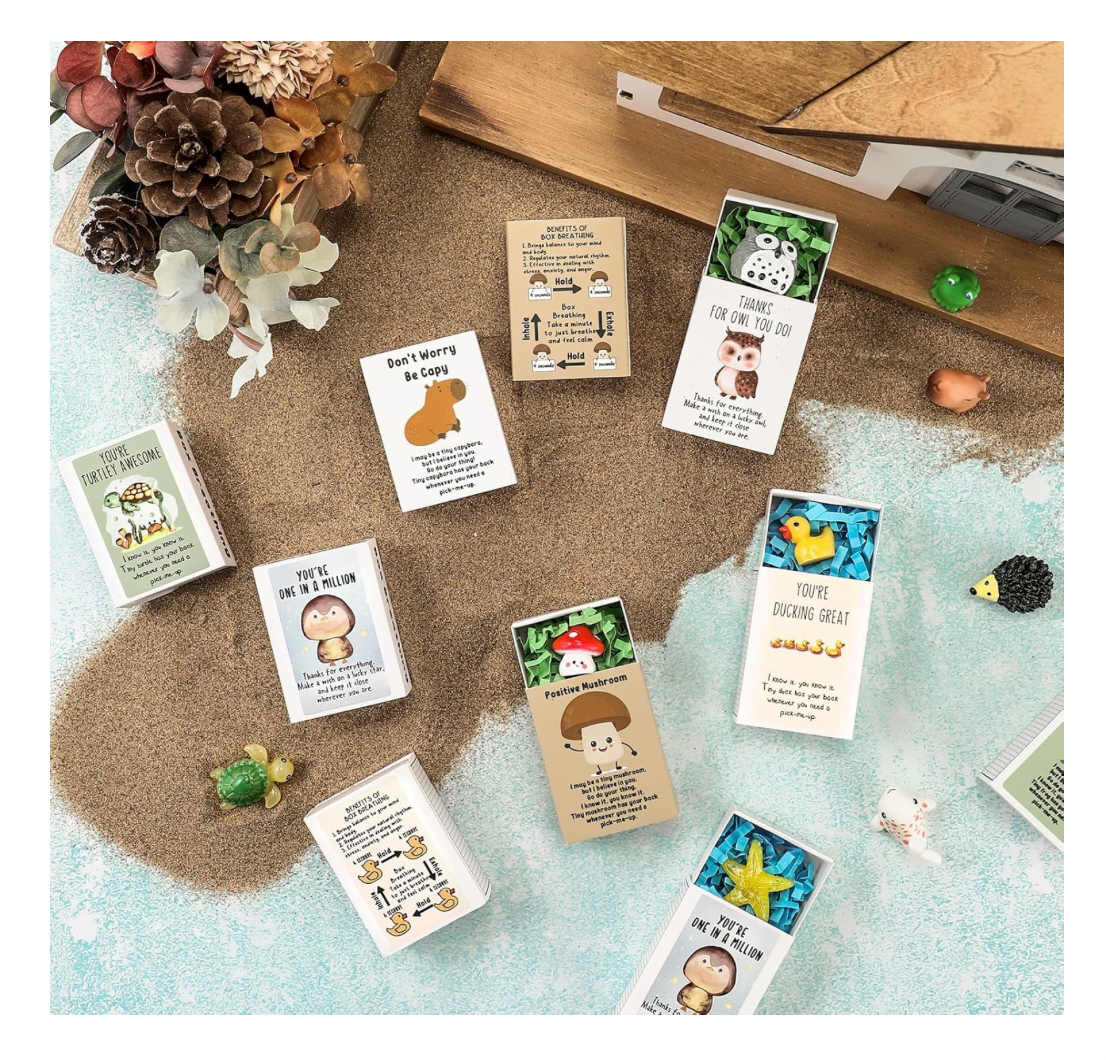 Mini Positive Emotional Support Figurine Gift - Box/Square Breathing