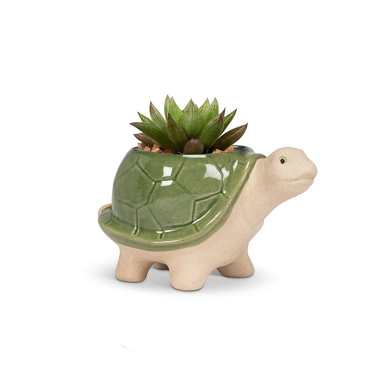 Small Green Turtle Planter