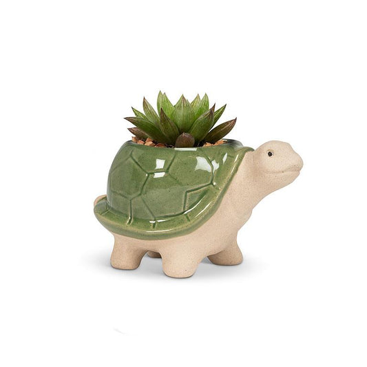 Small Green Turtle Planter