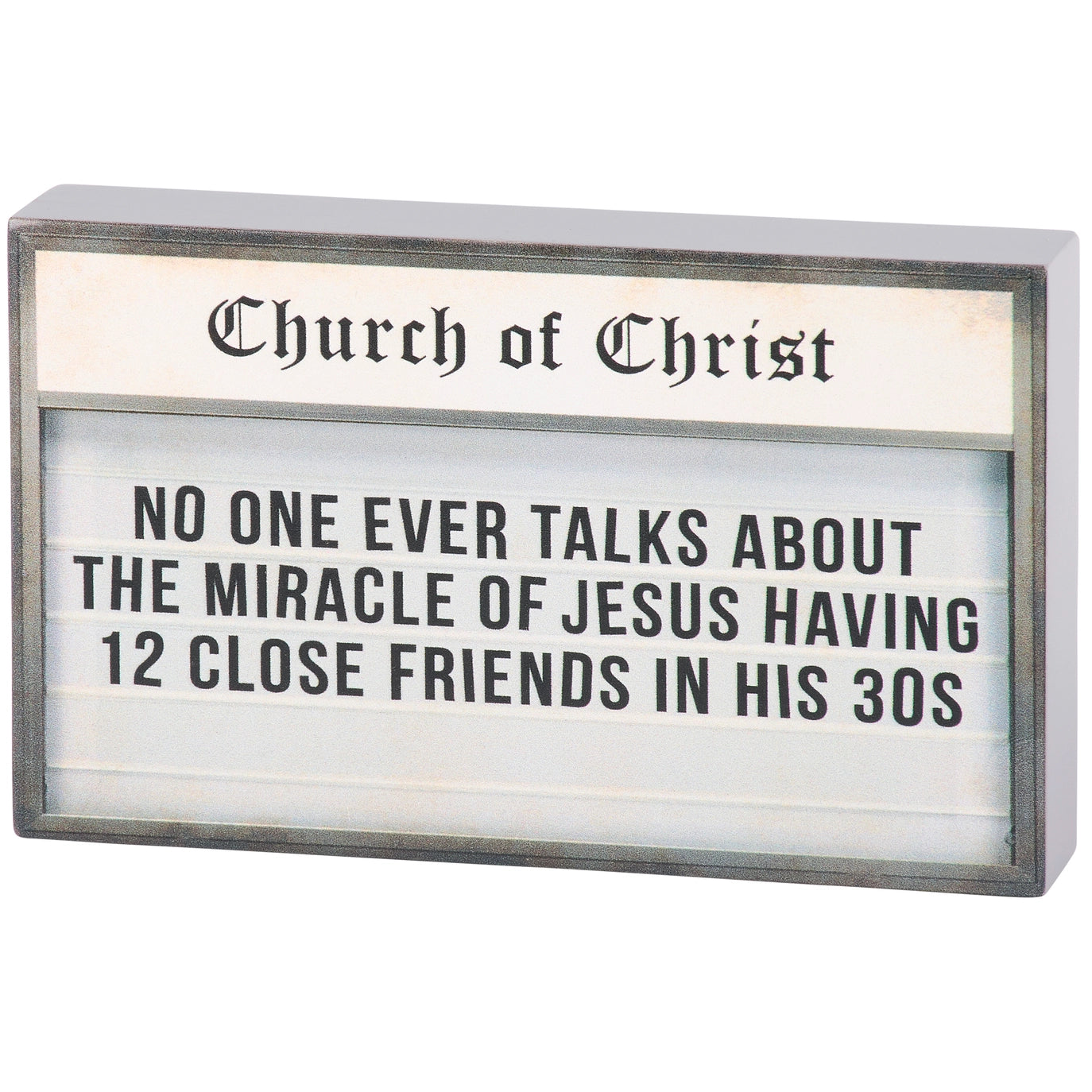 Miracle of Jesus Block Sign
