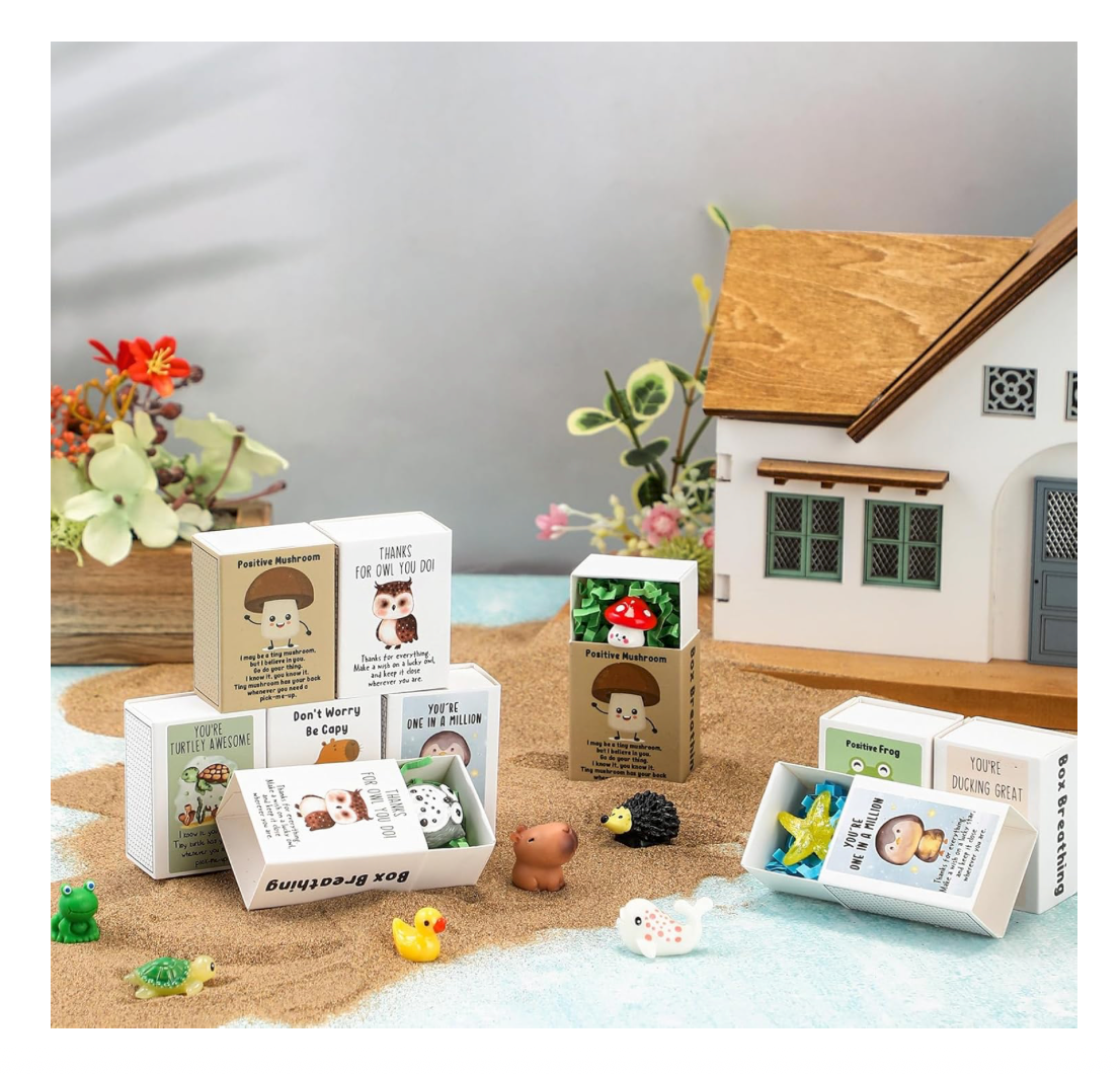 Mini Positive Emotional Support Figurine Gift - Box/Square Breathing