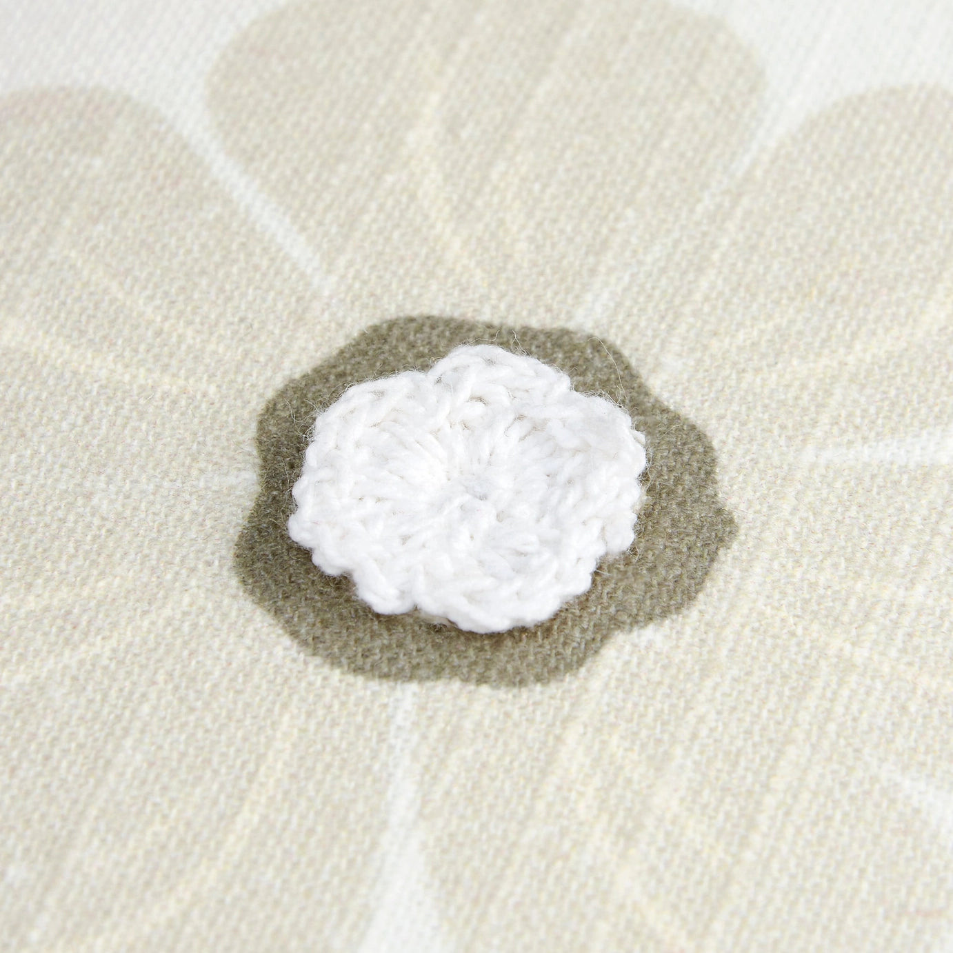 Beige Butterfly Floral Pillow