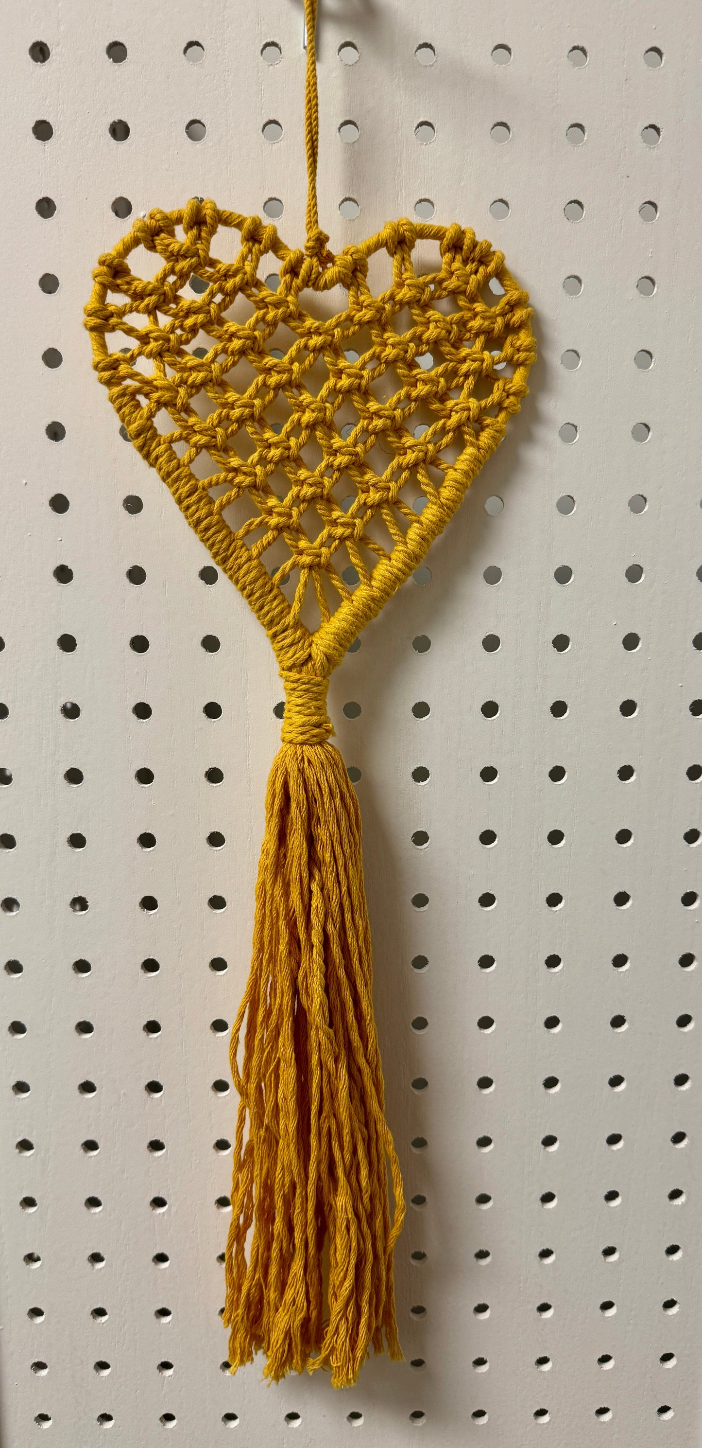Handmade Macramé Heart Wall Hanging