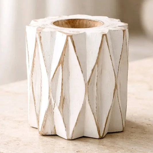 Twisted Wood Decorative Vase