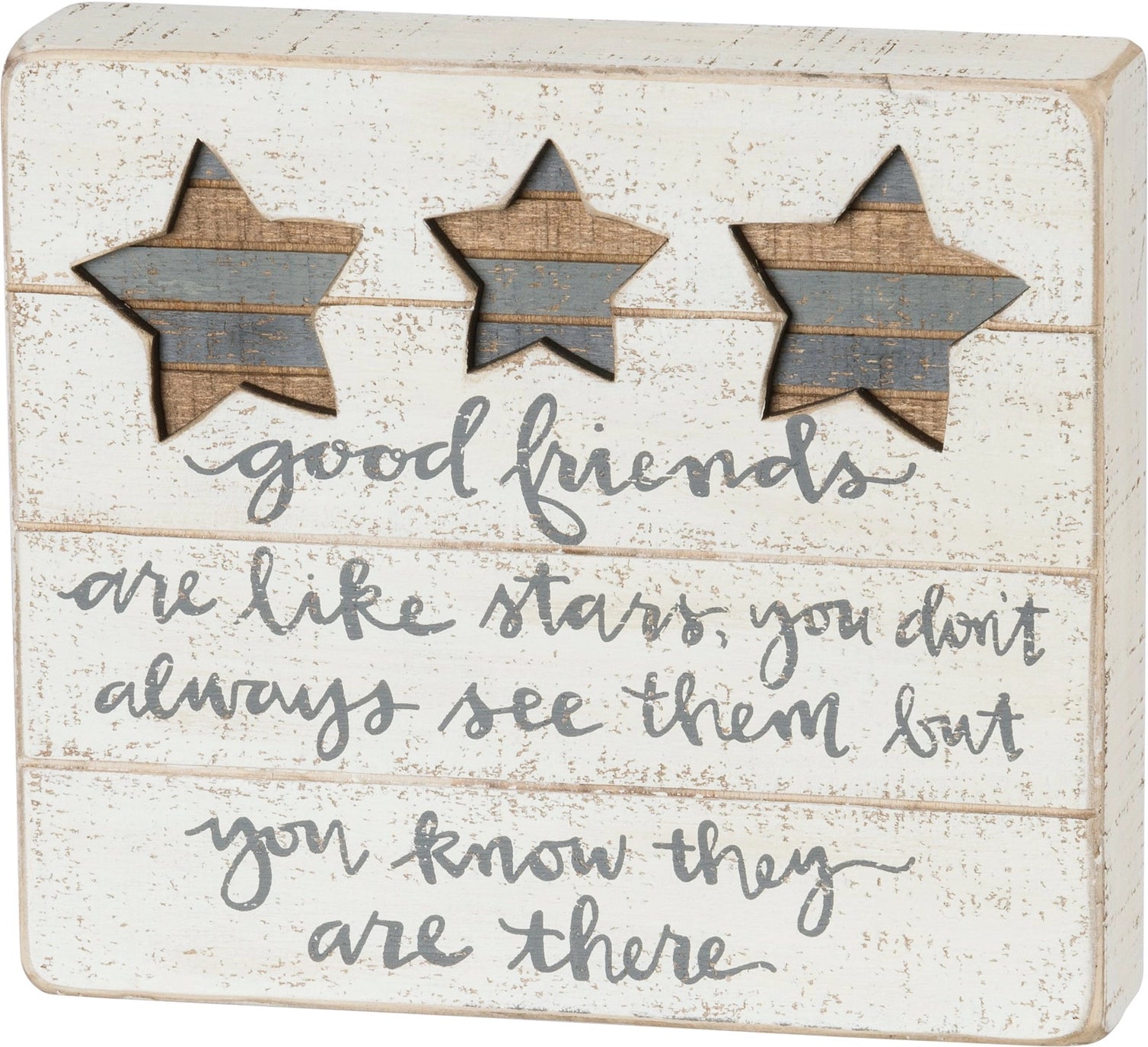Good Friends Are Like Stars Box Sign