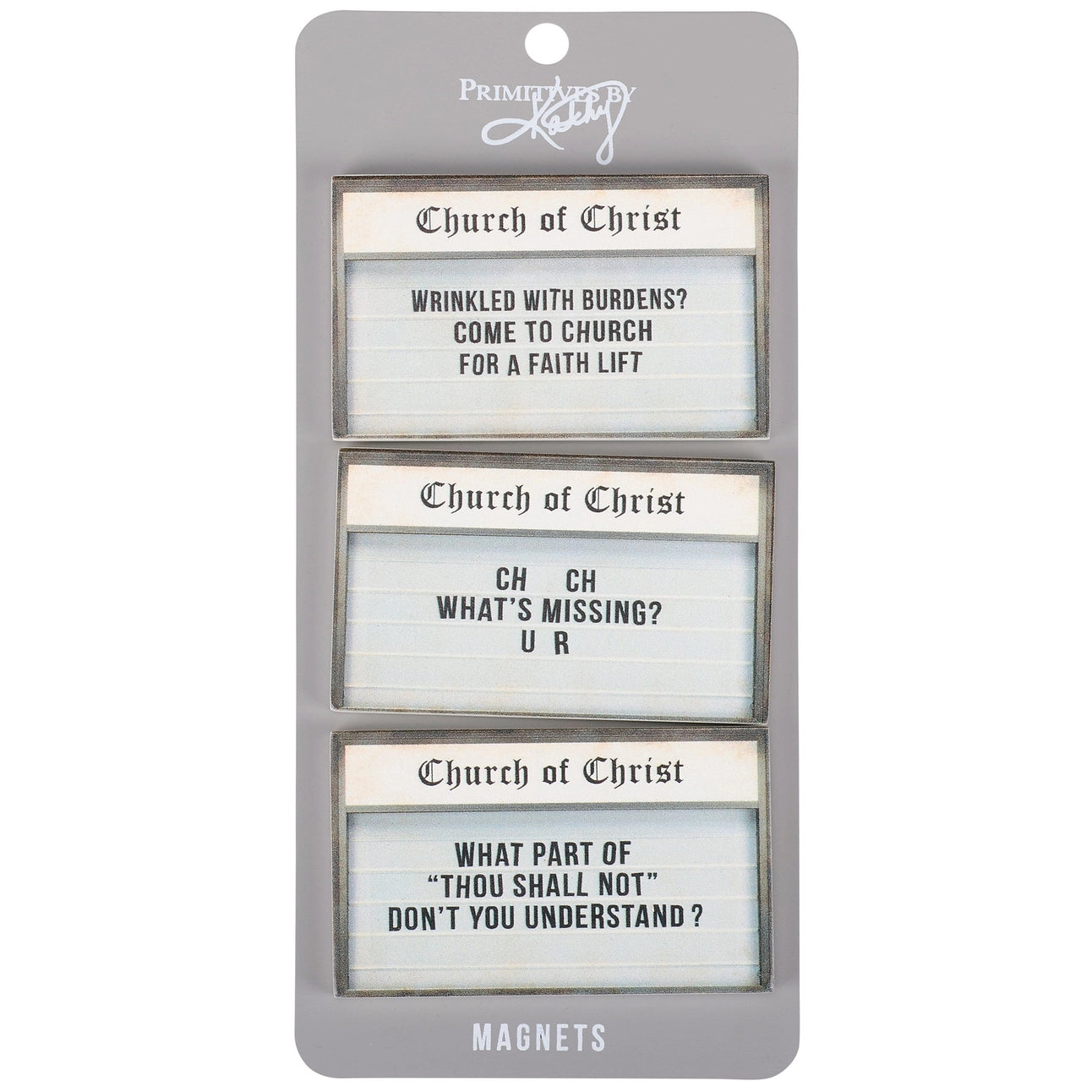 Funny Church Signs Magnet Set