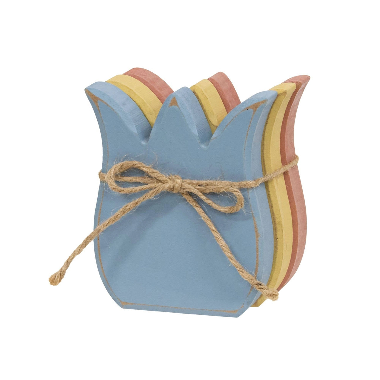 Distressed Wooden Tulip Bundle – Set of 3 Rustic Spring Decor