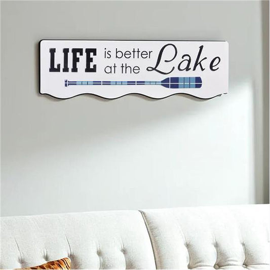 Life is Better at the Lake Metal Wall Sign