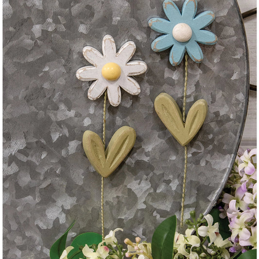 Distressed Wood Daisy Magnet – Assorted