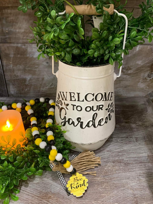 Welcome to Our Garden Decorative Jug