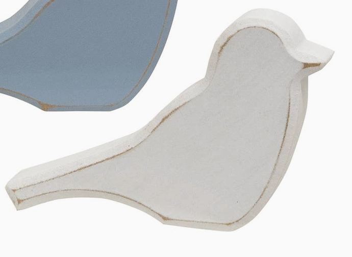 Distressed Wooden Spring Bird Sitter – 3 Assorted Colors