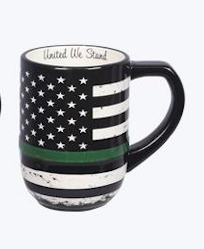Thin Green Line Patriotic Ceramic Mug