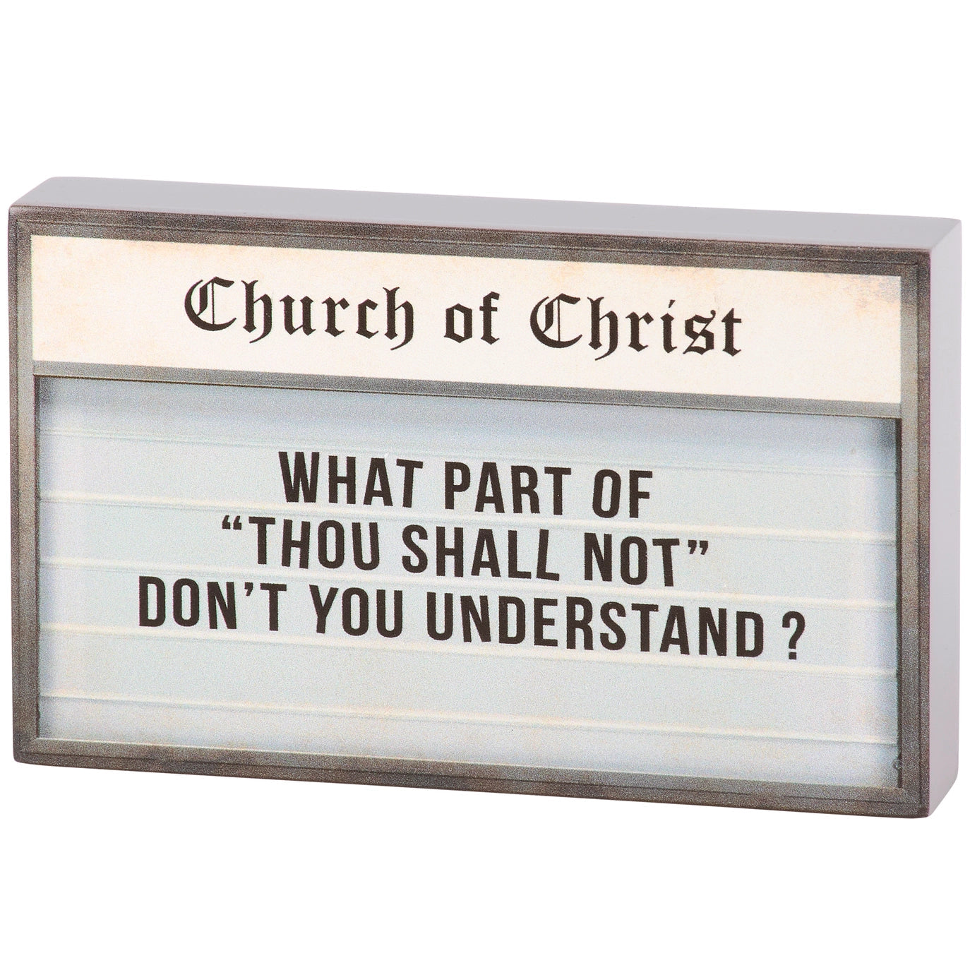 Thou Shall Not Block Sign