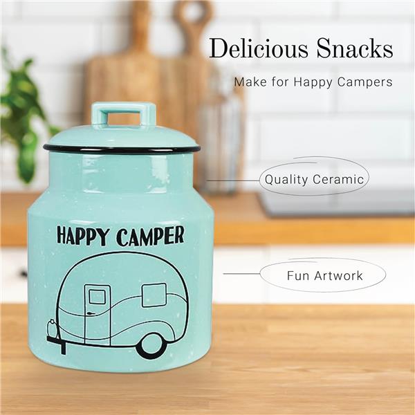 Happy Camper Ceramic Cookie Jar