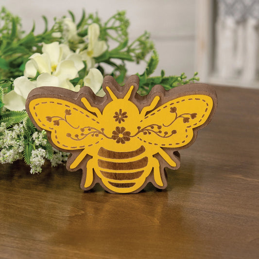 Layered Wooden Bee Sitter