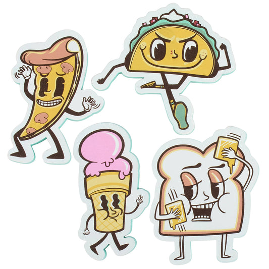 Retro Food Crew Magnet Set