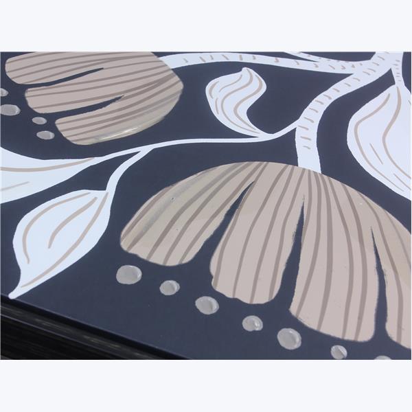 Large Black Floral Framed Wall Art
