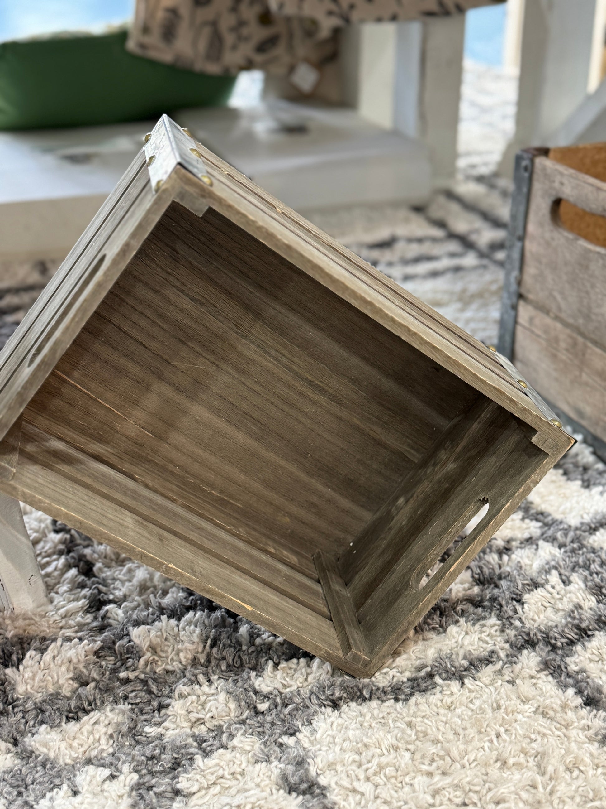 Rustic Wooden Storage Crate