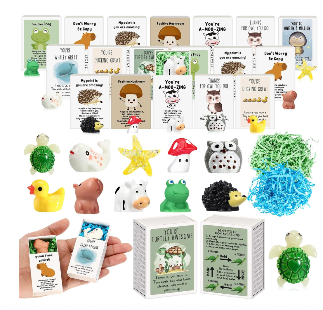 Mini Positive Emotional Support Figurine Gift - Box/Square Breathing