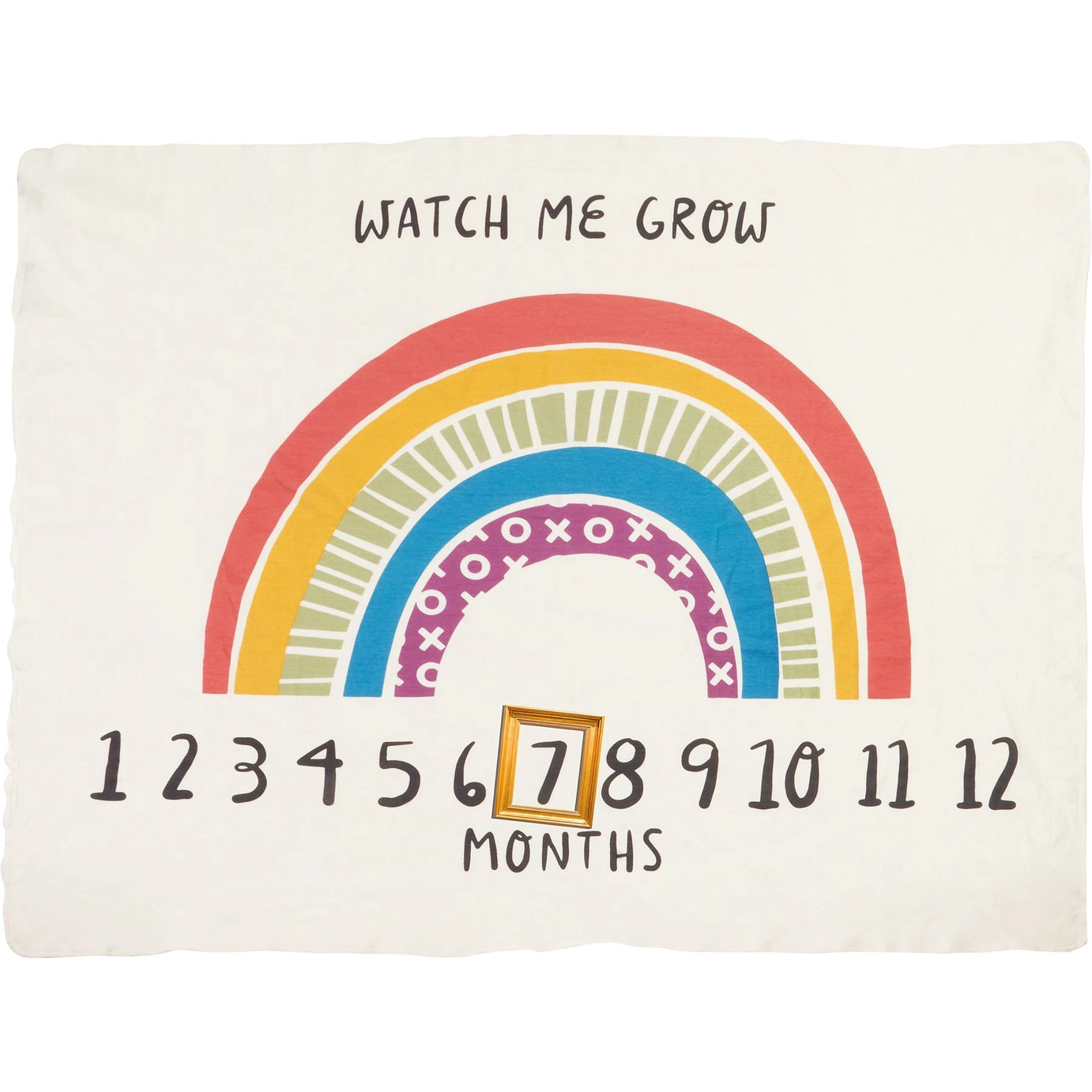 Watch Me Grow Rainbow Milestone Blanket