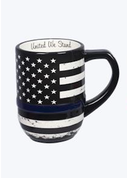 Thin Blue Line Patriotic Ceramic Mug