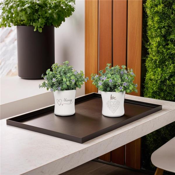Love Ceramic Planter with Artificial Flower – ALWAYS