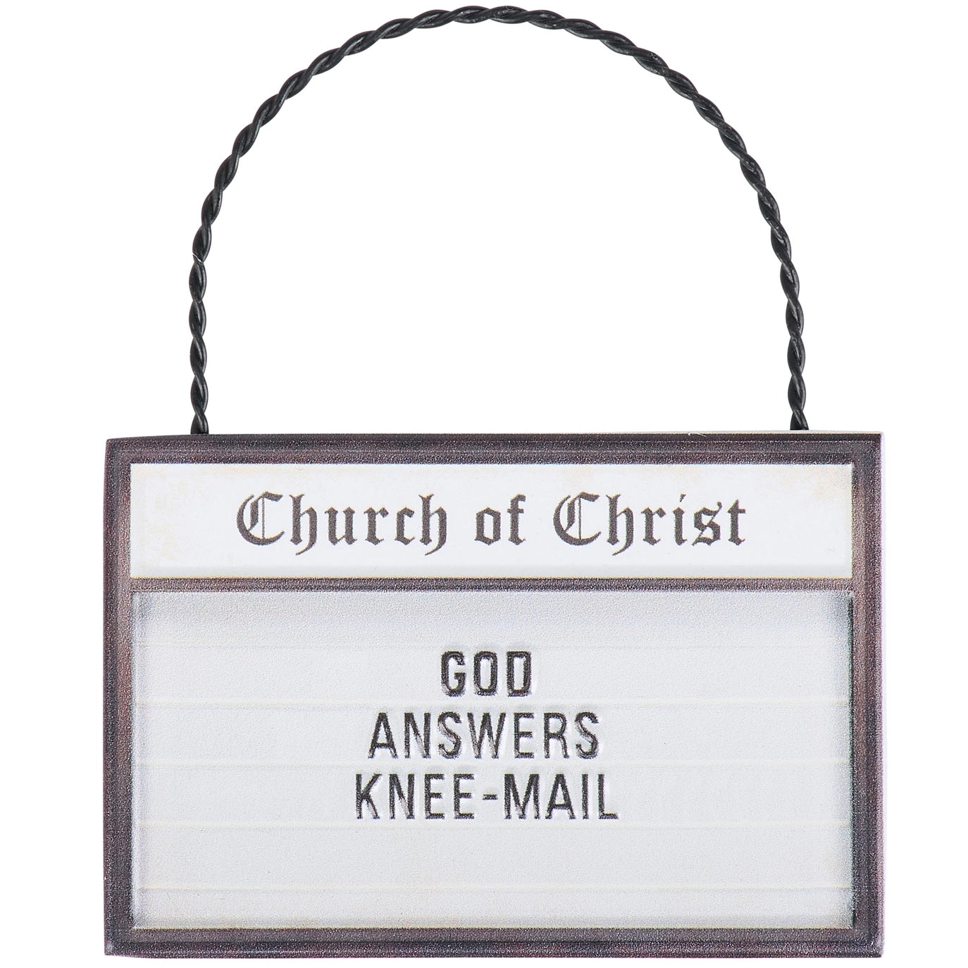 God Answers Knee-Mail Ornament