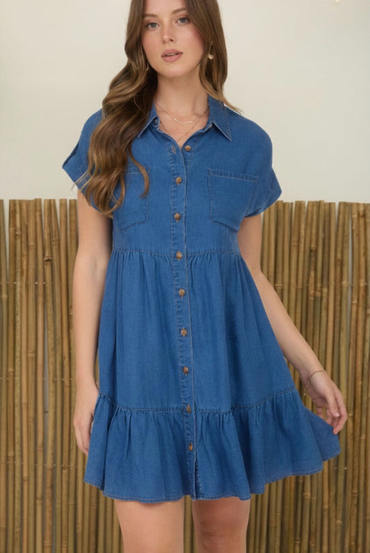 Blue pepper Dress - Large - Blue
