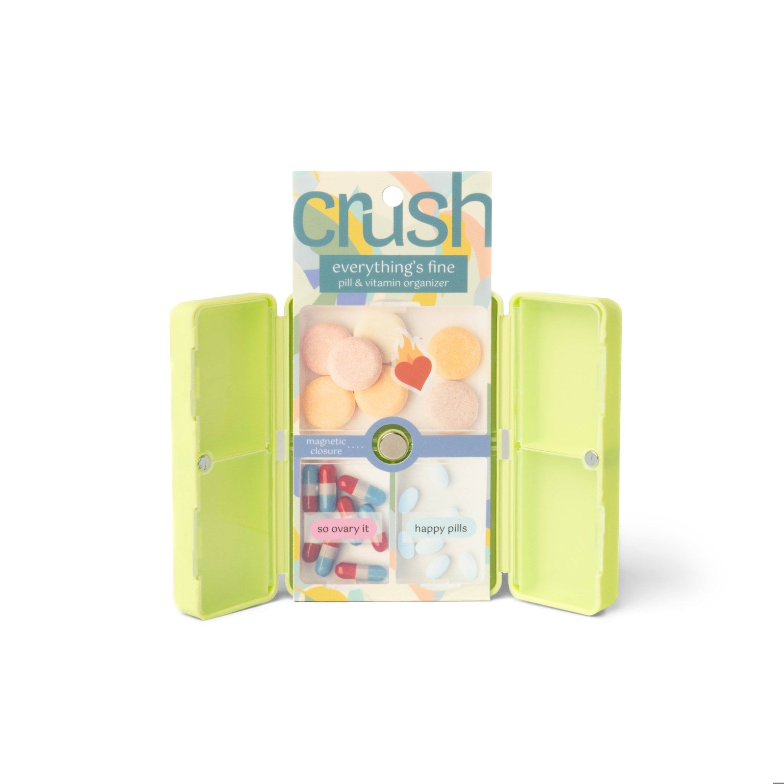 Crush™ Everything’s Fine Pill & Vitamin Case - Green