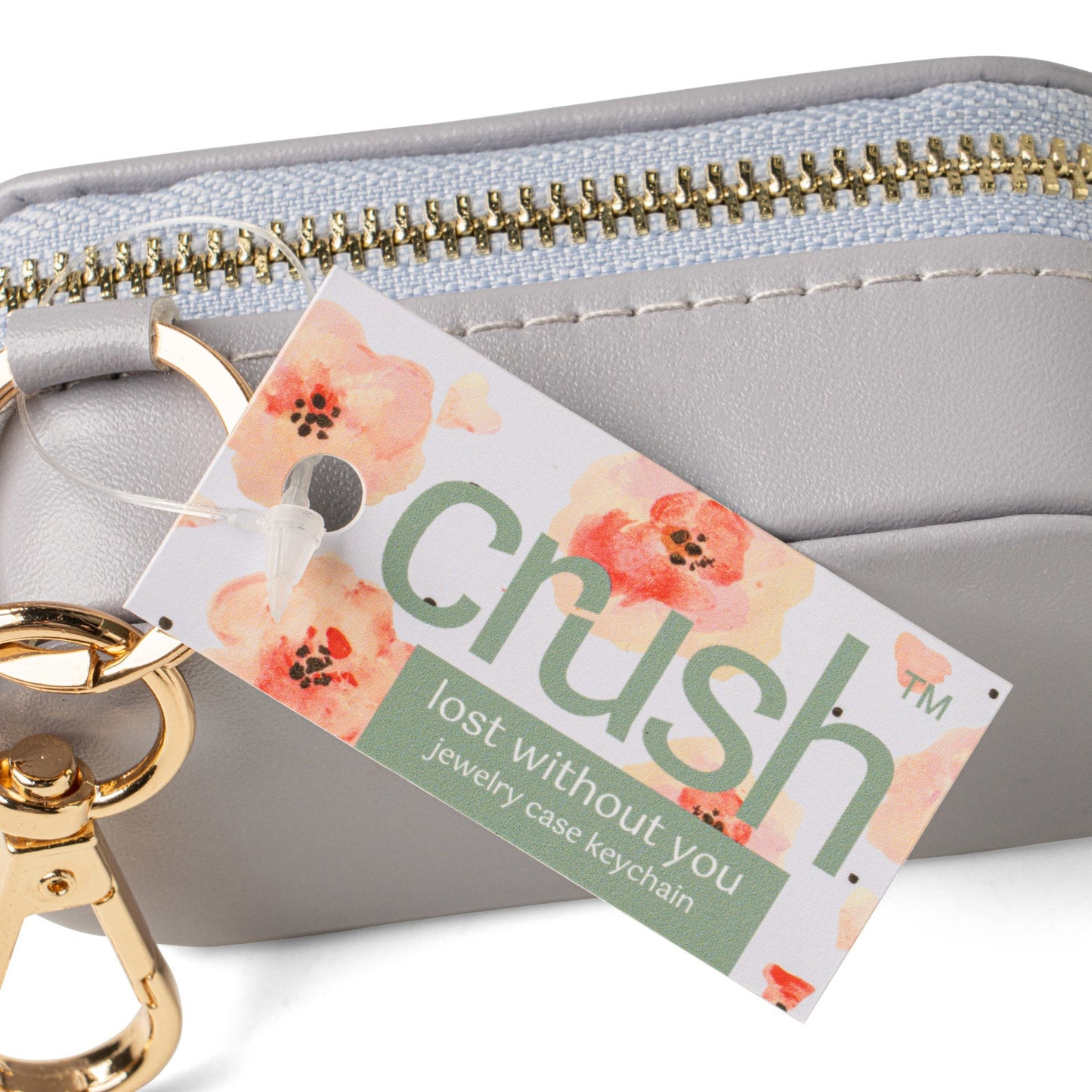 Crush™ Lost Without You Jewelry Case Keychain - Blue