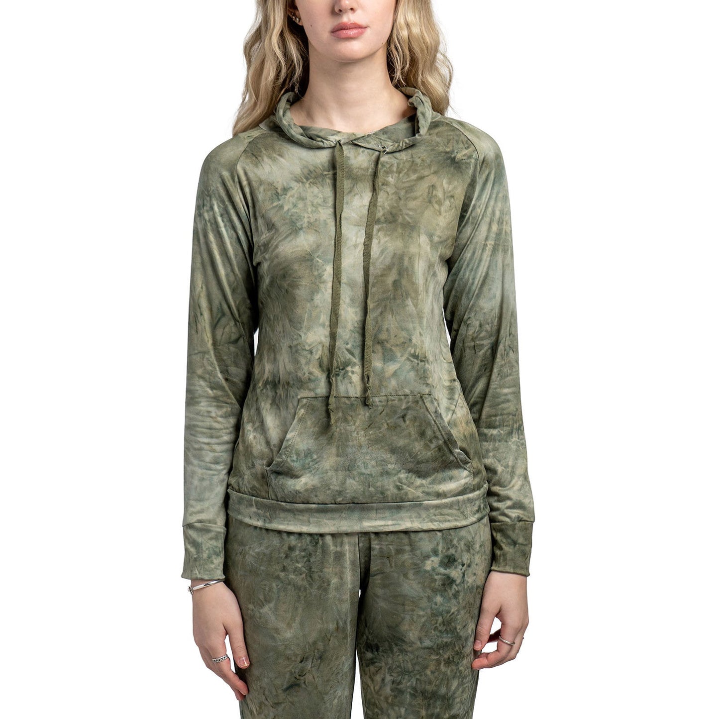 Hello Mello® Dyes The Limit Lounge Hoodie - Green - Small