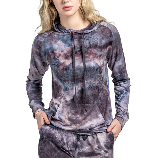 Hello Mello® Dyes The Limit Lounge Hoodie - Purple - Small