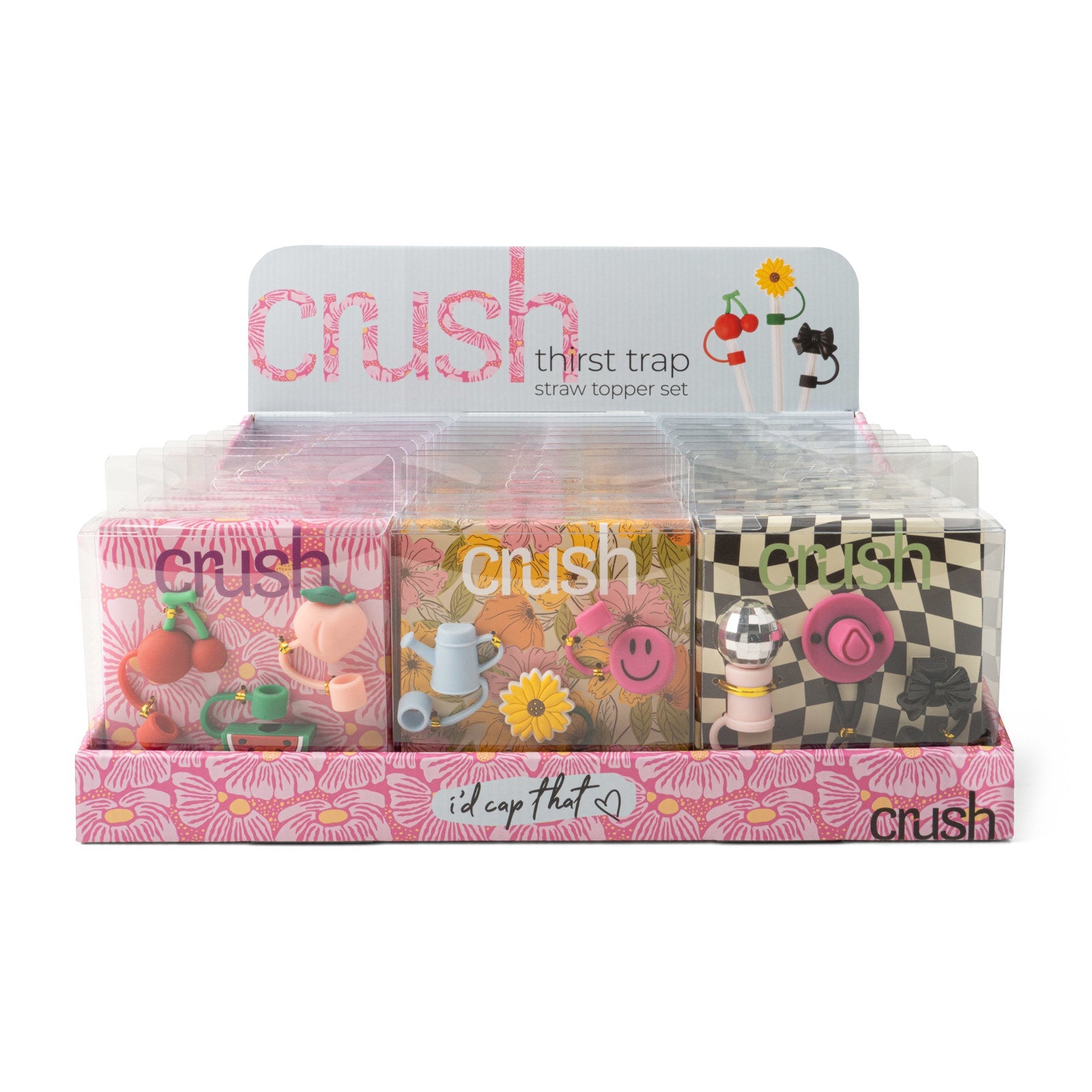 Crush™ Thirst Trap Straw Toppers – 3 Pack
