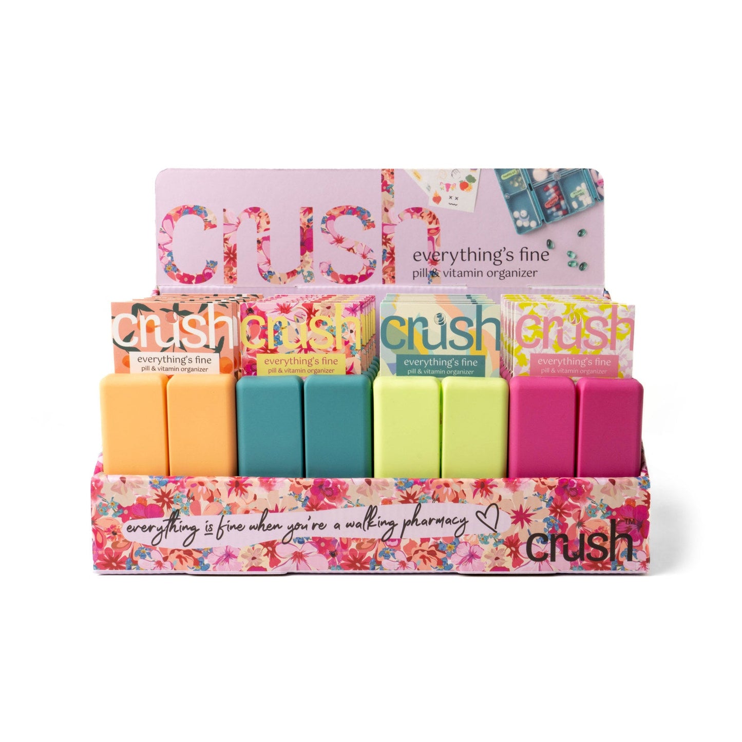 Crush™ Everything’s Fine Pill & Vitamin Case - Green