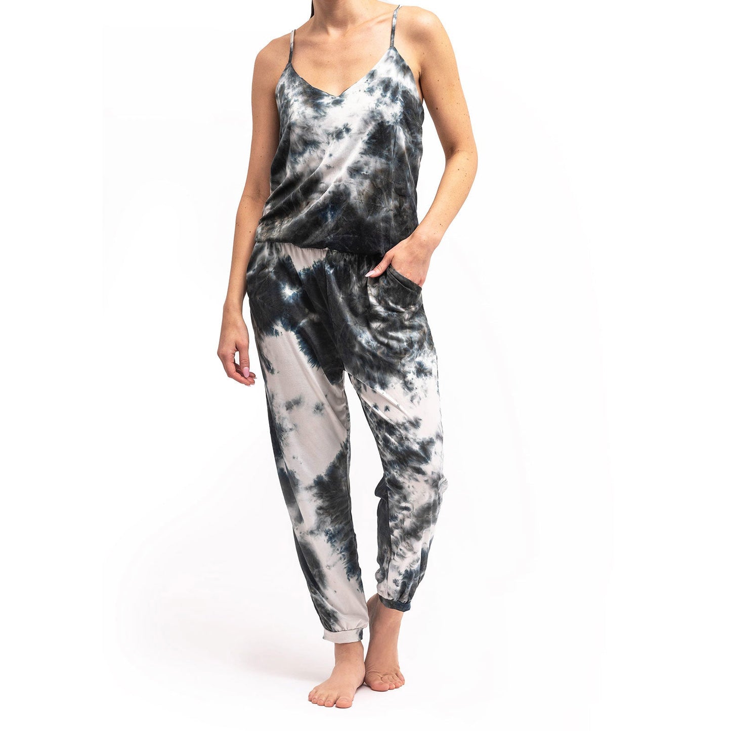 Hello Mello® Dyes The Limit Jumpsuit - Black - Extra Large