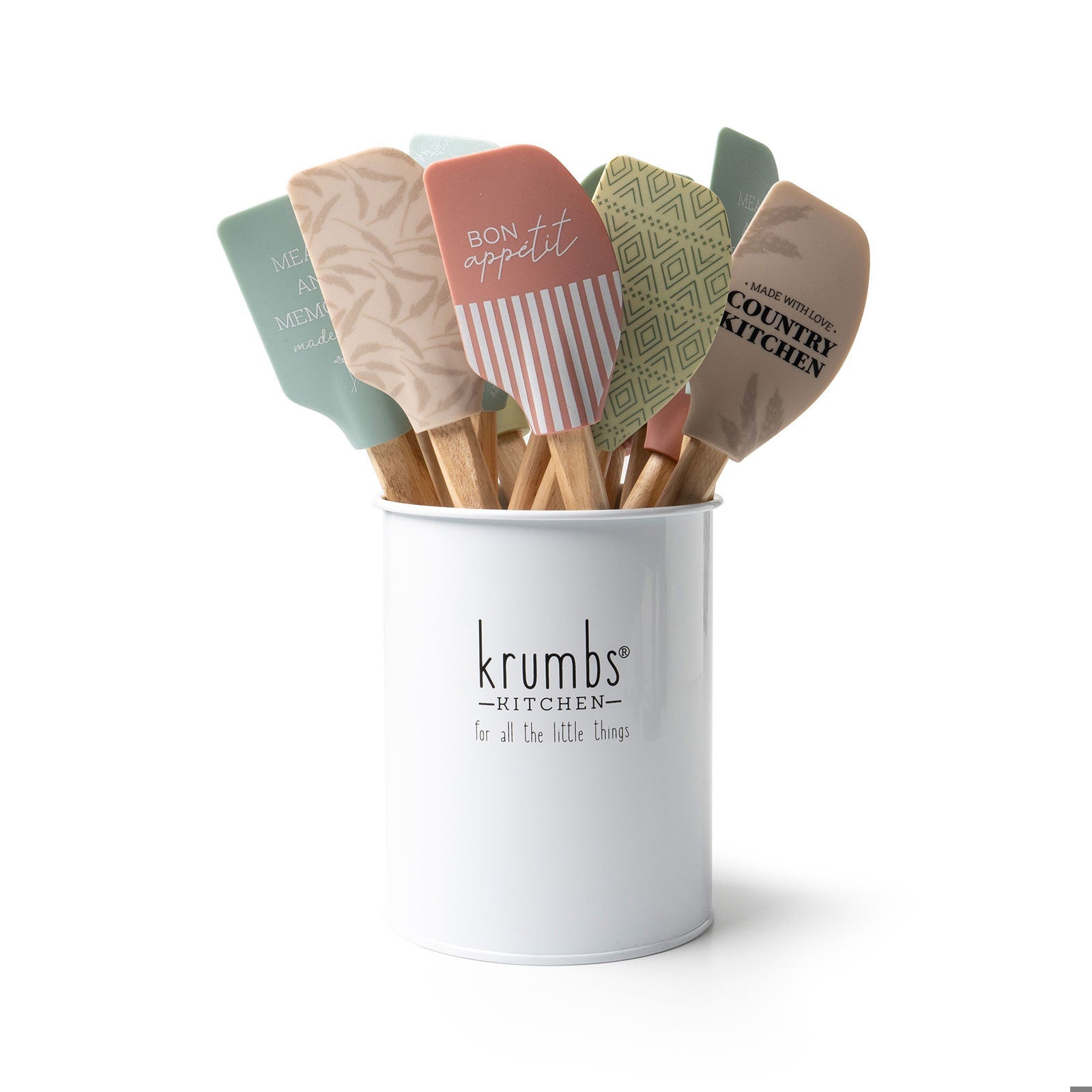 Krumbs Kitchen® Farmhouse Silicone Spatula Blue Floral