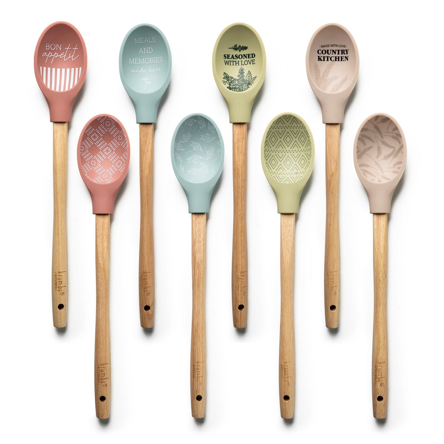 Krumbs Kitchen® Farmhouse Silicone Spoon - Green