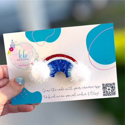 Patriotic Rainbow Clip (00L0ED)