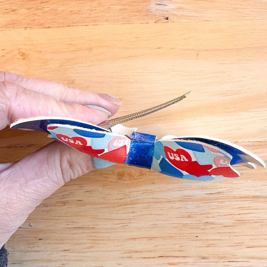 3.5” USA Hearts Butterfly Bow (00L09Z)