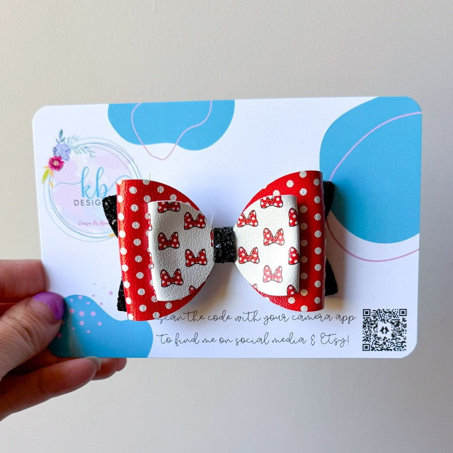 Girl Mouse Ruby Bow (00L0IQ)