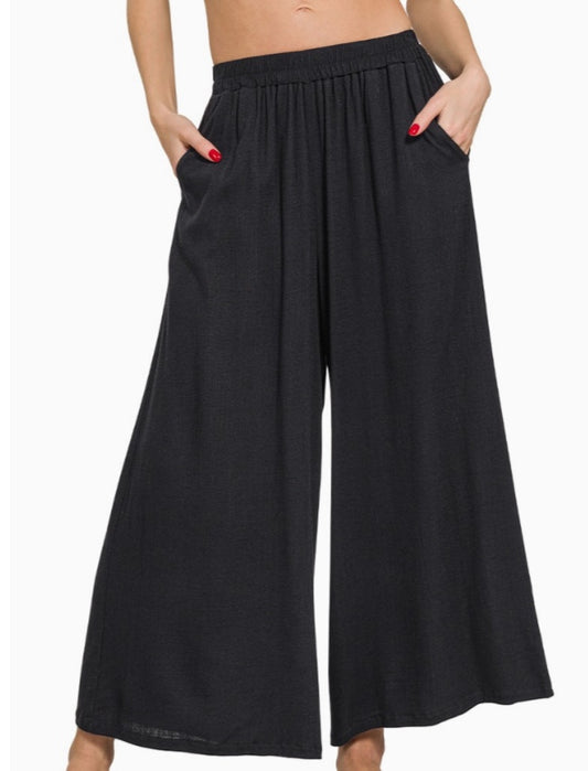 Zenana wide leg Pants - Small - Black